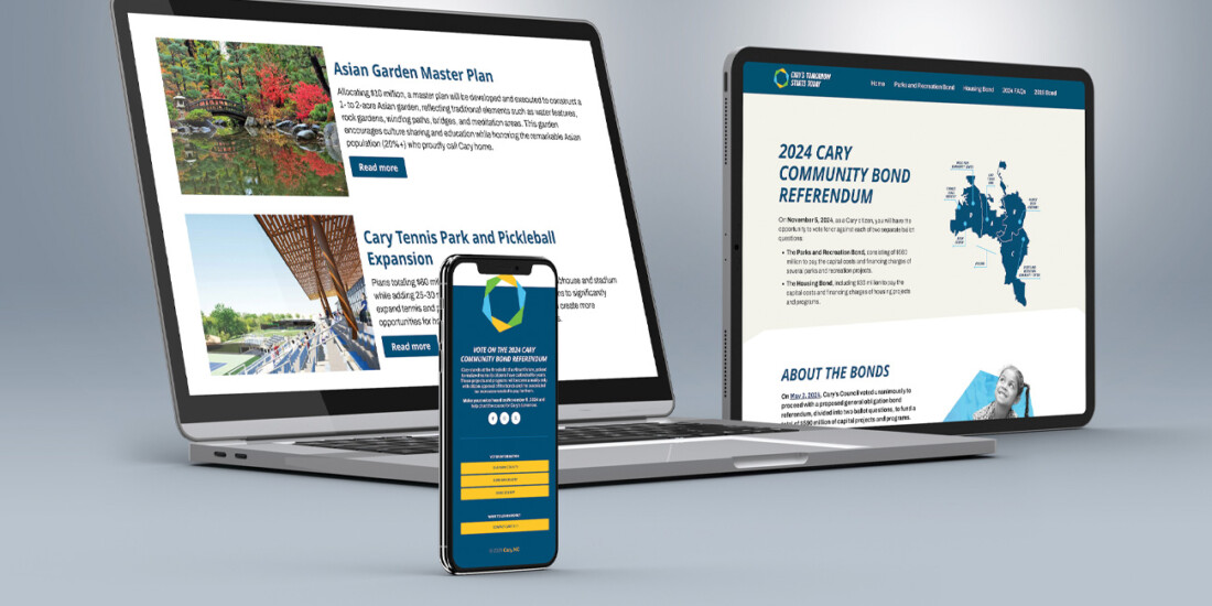 Website Design and Development for the Town of Cary - BRANDilly Creative Group